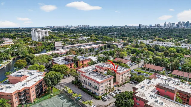an aerial view of a city