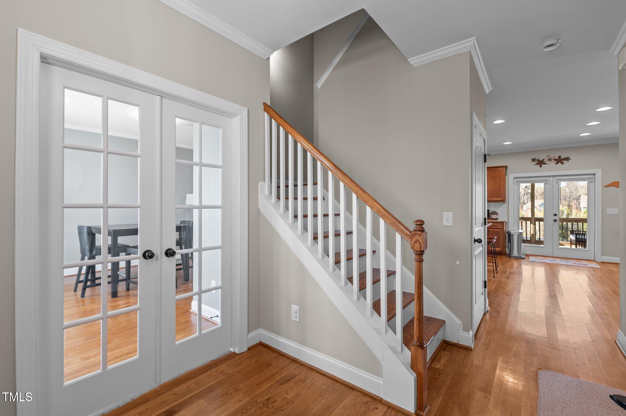 1036 Butterfly Circle Wake Forest, NC 27587 - Photo 23 of 51 a view of entryway and hall with wooden floor