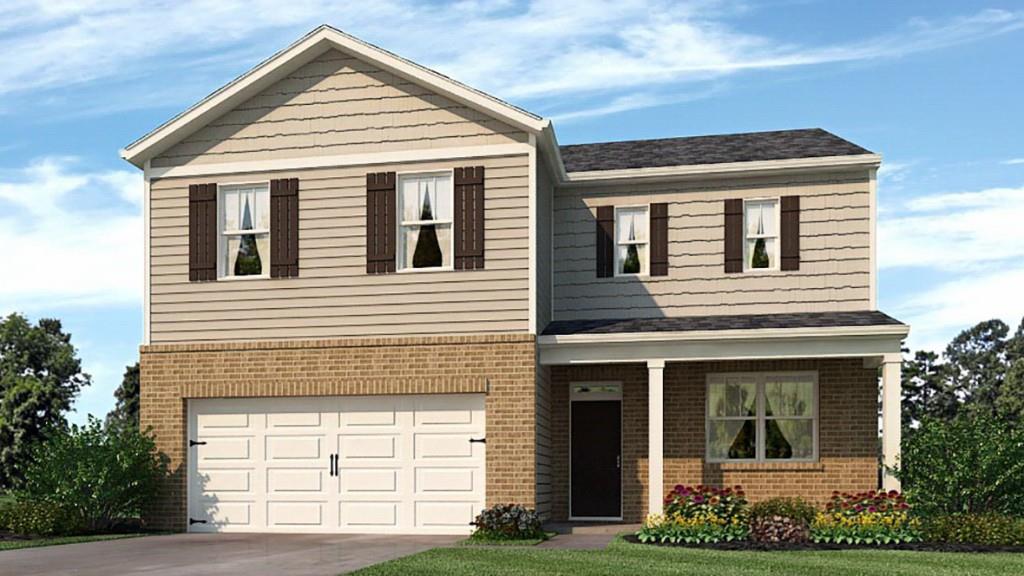 a front view of a house
