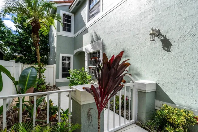 a house view with a garden space