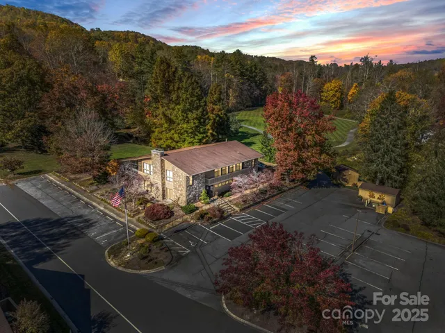 a view of a house with a mountain
