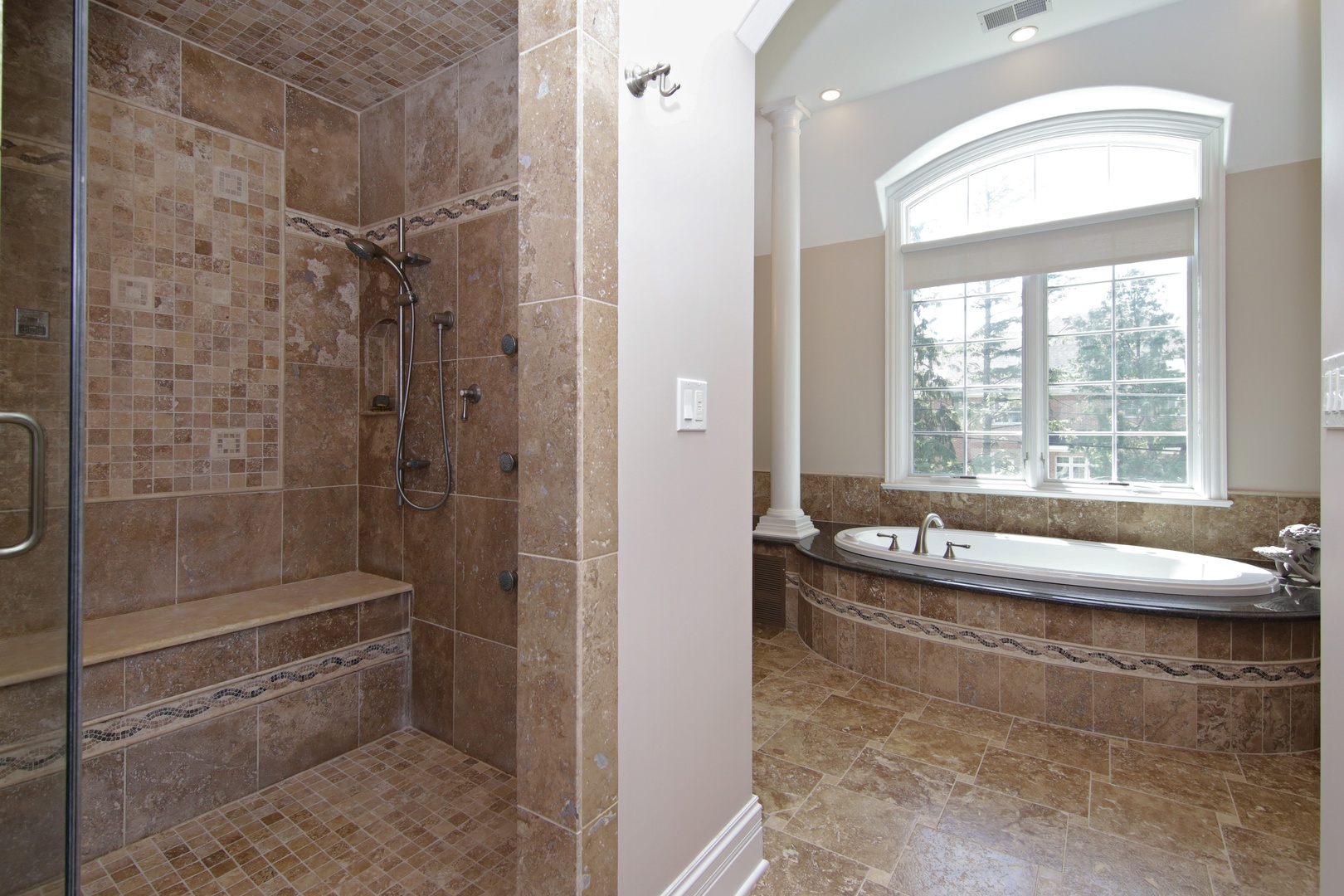 2283 Scott Road Northbrook, IL 60062 - Photo 18 of 33 a bathroom with a granite countertop sink a toilet and shower