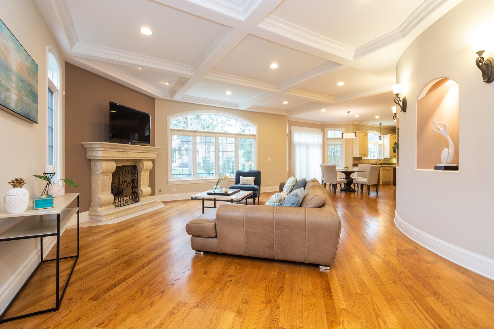 2283 Scott Road Northbrook, IL 60062 - Photo 4 of 33 a living room with furniture fireplace and flat screen tv