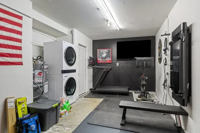 a view of living room with furniture and a flat screen tv