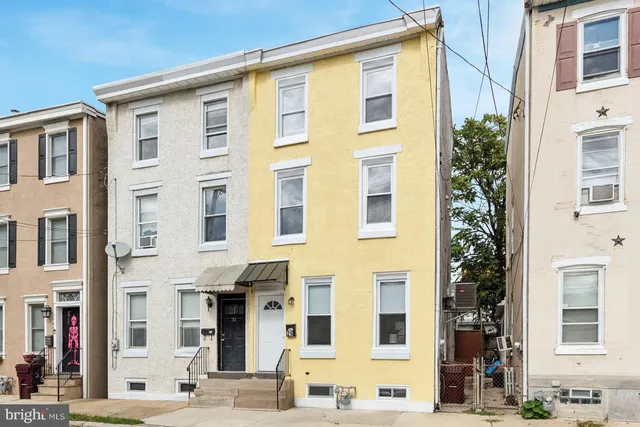 a front view of a multi story building