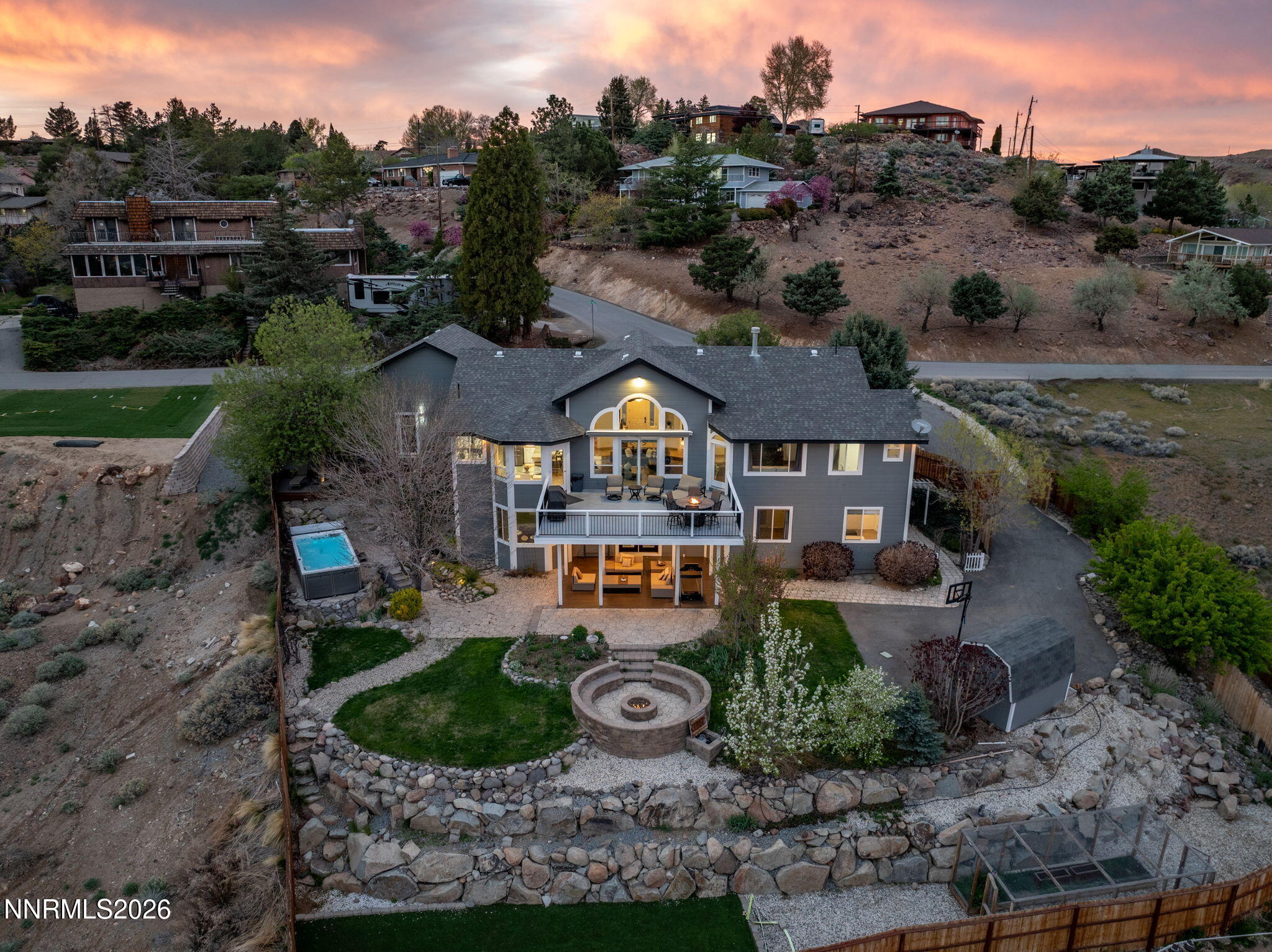 5520 High Rock Way Sparks, NV 89431 - Photo 73 of 75 an aerial view of a house with outdoor space swimming pool and outdoor seating