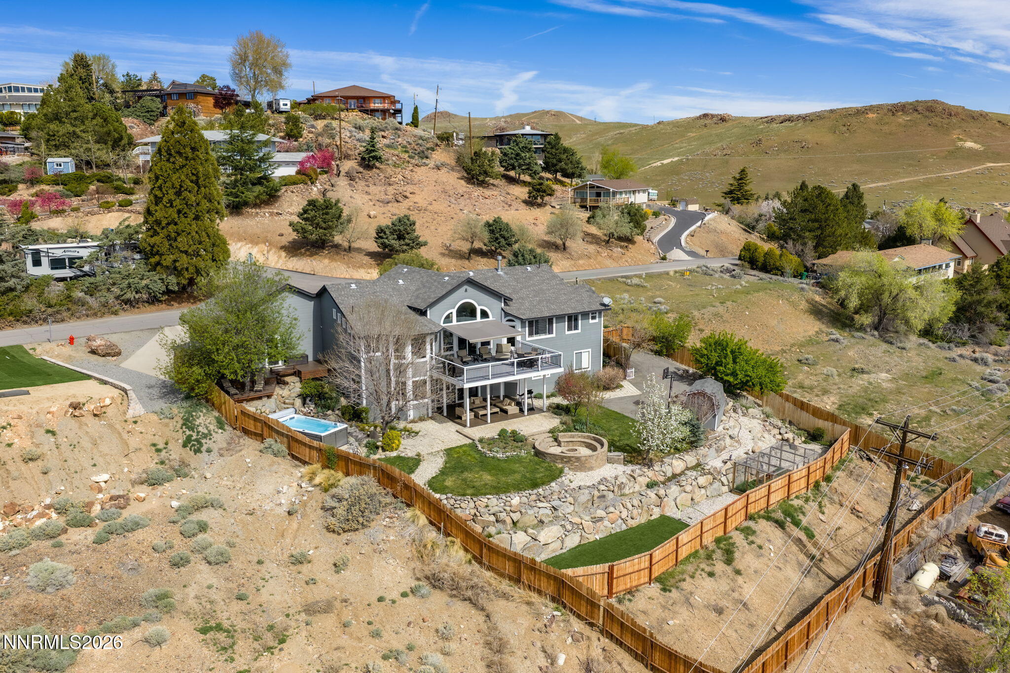 5520 High Rock Way Sparks, NV 89431 - Photo 75 of 75 an aerial view of residential houses with outdoor space and seating