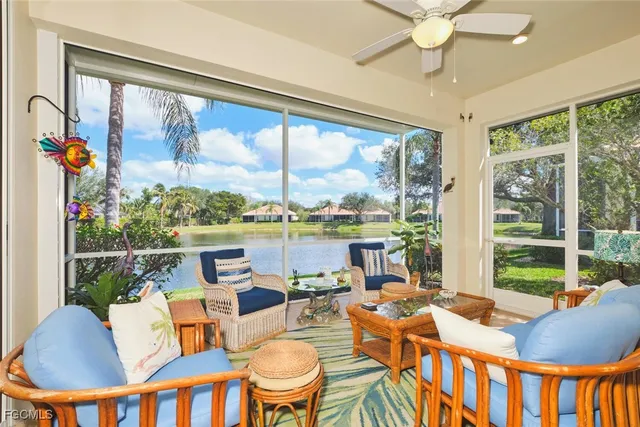 a outdoor space with furniture