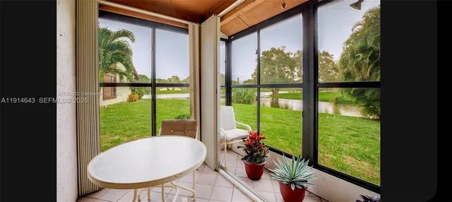 a view of a porch and furniture