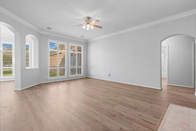 an aerial view of houses and roads