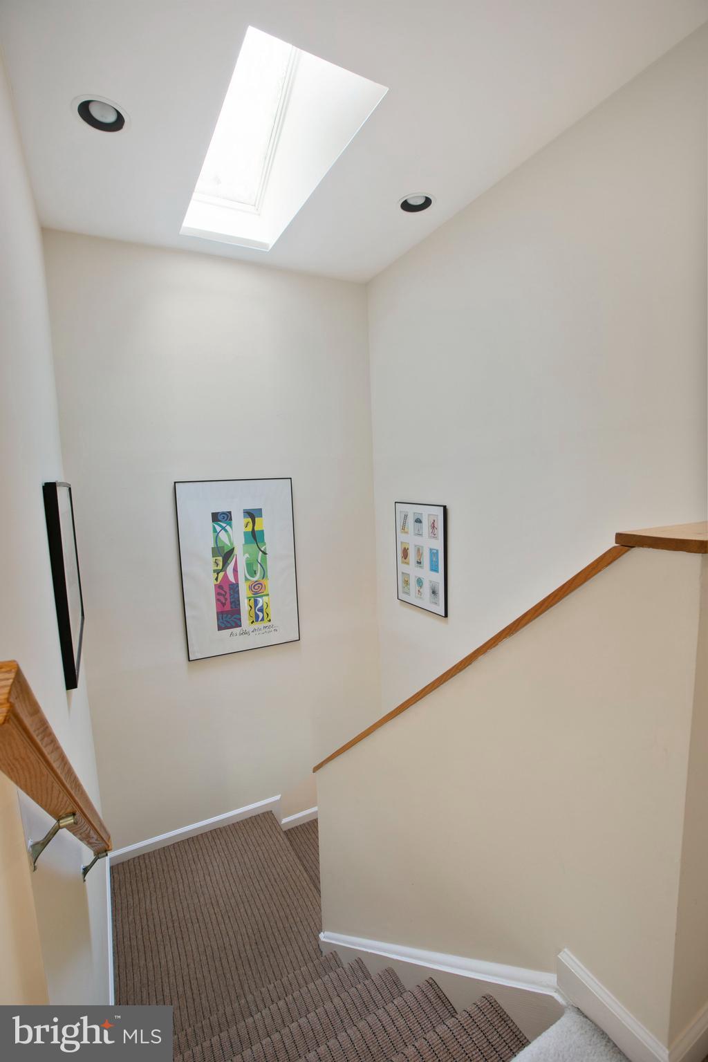 5814 Pimlico Road Baltimore, MD 21209 - Photo 32 of 58 Staircase with Skylight