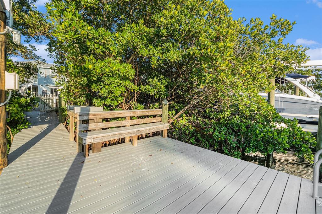 1316 Apollo Beach Boulevard South Apollo Beach, FL 33572 - Photo 42 of 47 a view of backyard with a deck and wooden floor