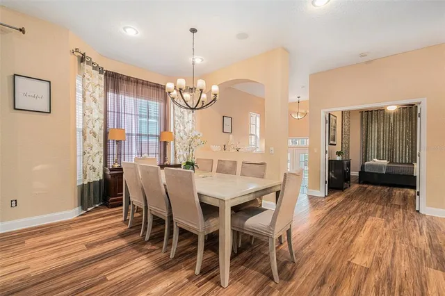 a view of a balcony with furniture