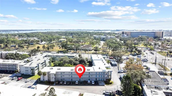 an aerial view of a city