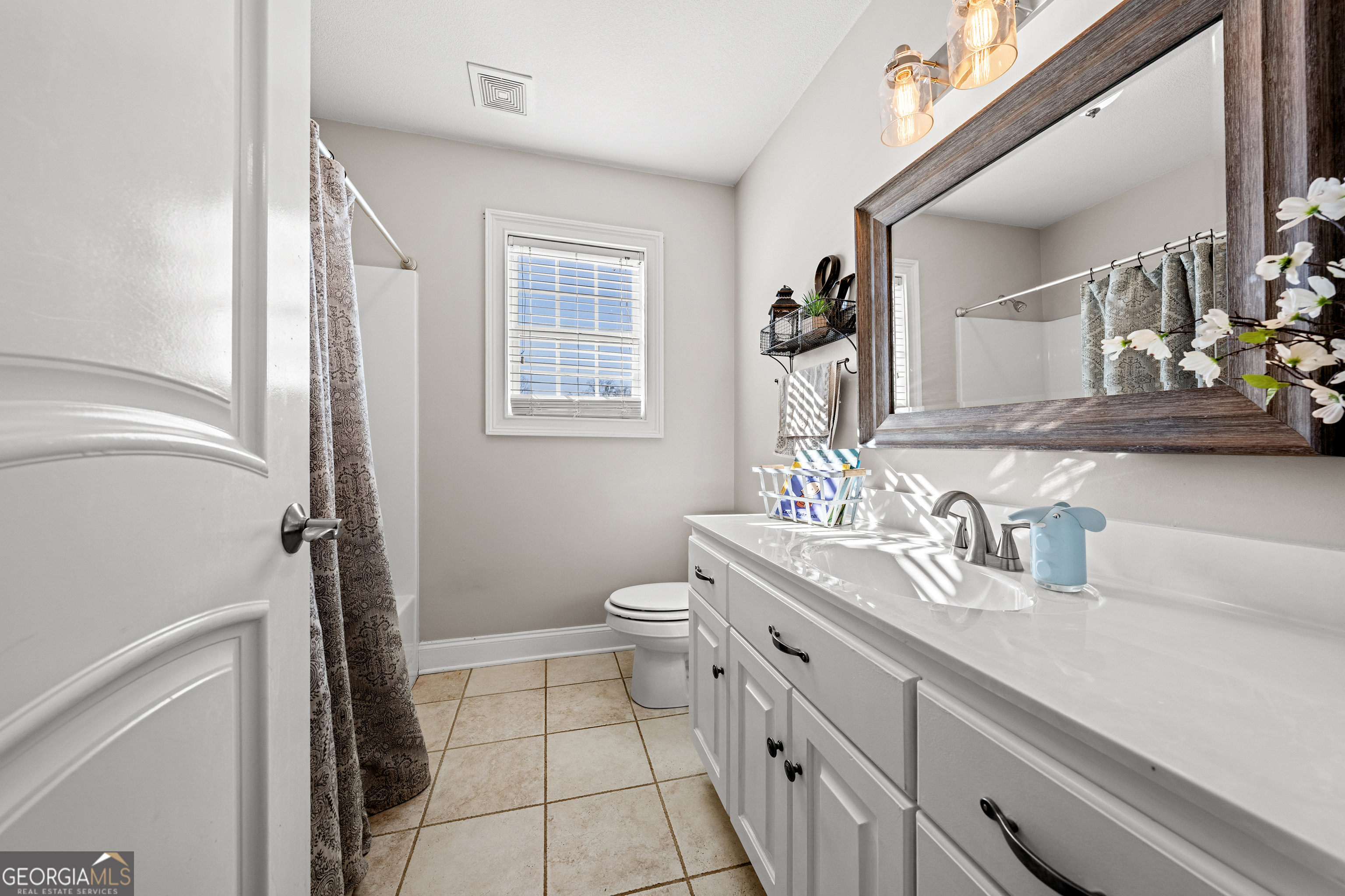 175 Highland Ridge Drive Hartwell, GA 30643 - Photo 31 of 46 a spacious bathroom with a toilet sink and mirror