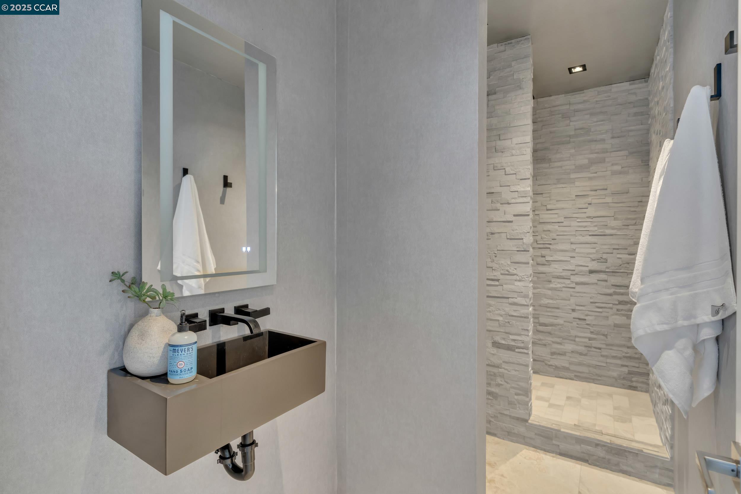 127 Caminar Way Walnut Creek, CA 94596 - Photo 37 of 60 a bathroom with a sink and a mirror