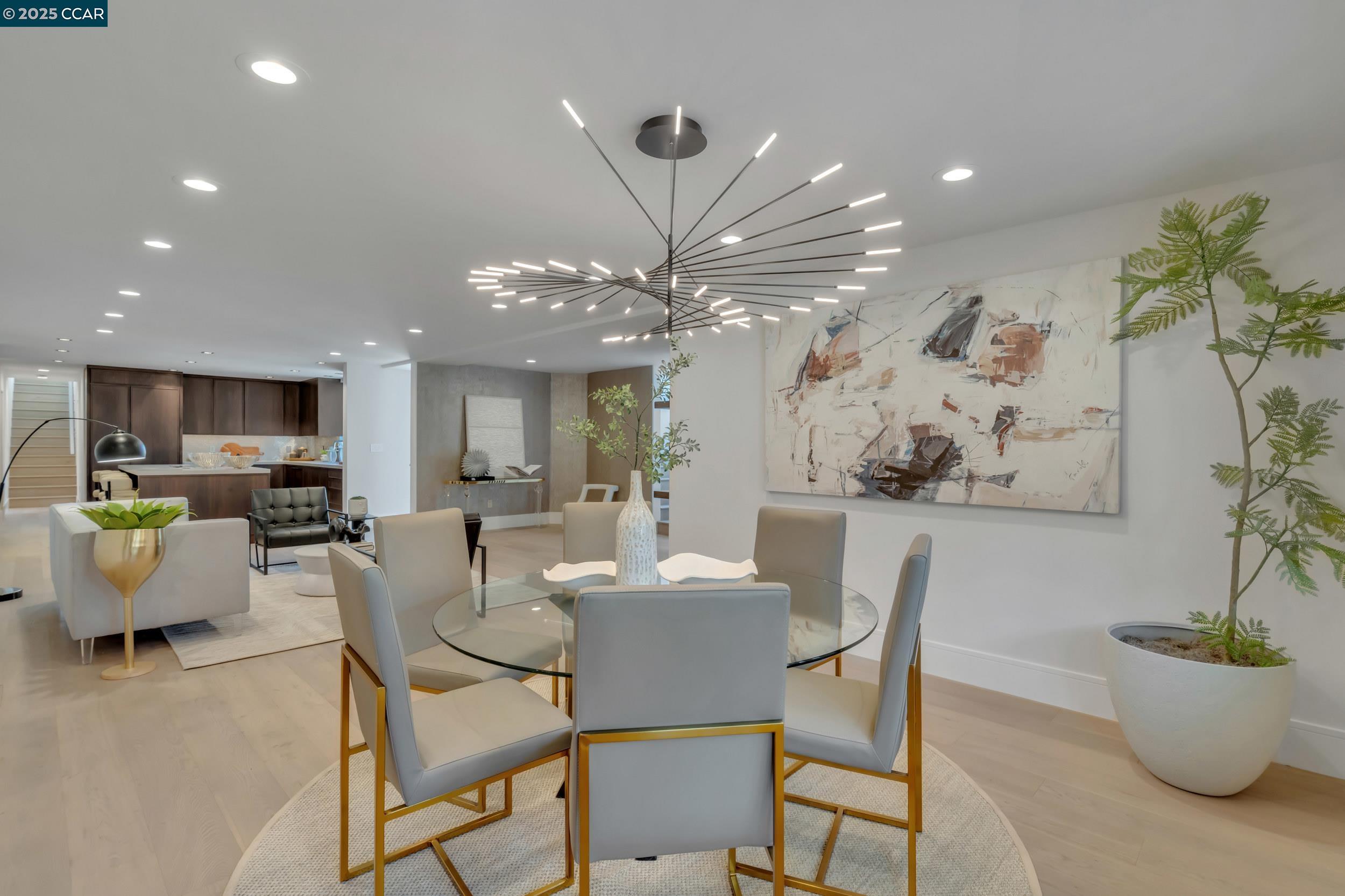 127 Caminar Way Walnut Creek, CA 94596 - Photo 9 of 60 a view of a dining room with furniture and a chandelier