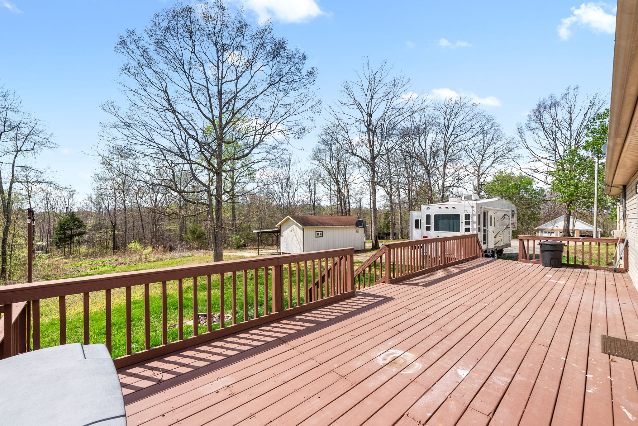 135 Carl Taylor Road Tennessee Ridge, TN 37178 - Photo 25 of 41 a view of house with deck outdoor seating and yard