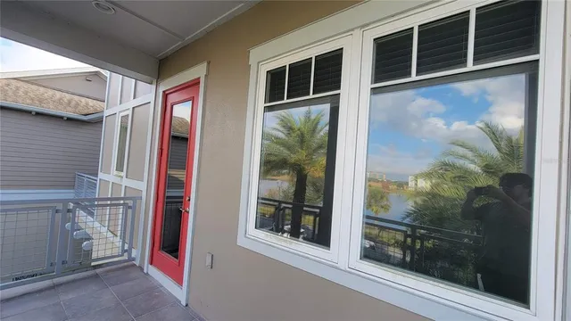 a view of a door of the house