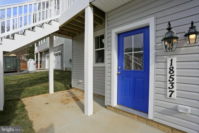 a view of a house with a porch