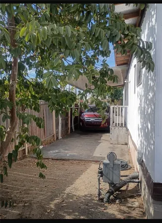a backyard of a house