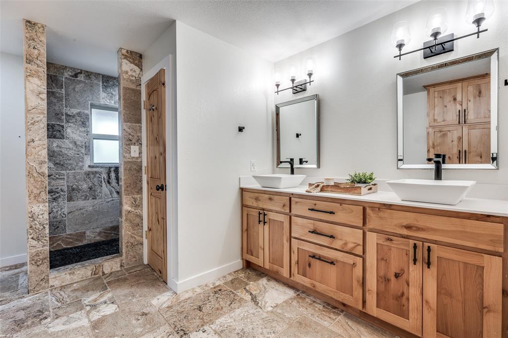 1353 Spring Creek Road Collinsville, TX 76233 - Photo 18 of 40 Dual Vanity & Custom Walk in Shower