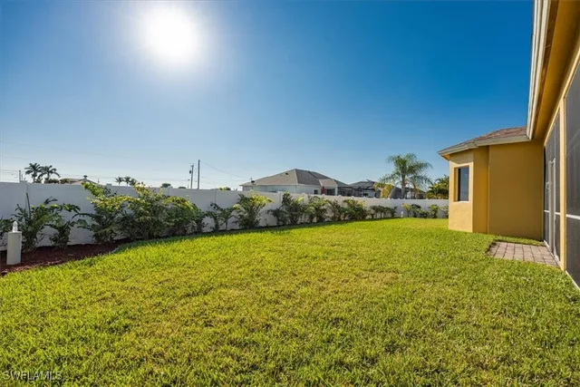a view of an outdoor space and a yard