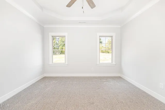 an empty room with a window