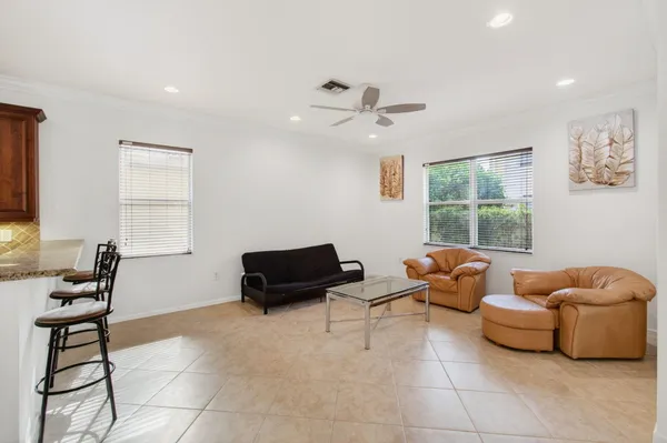 a room with furniture