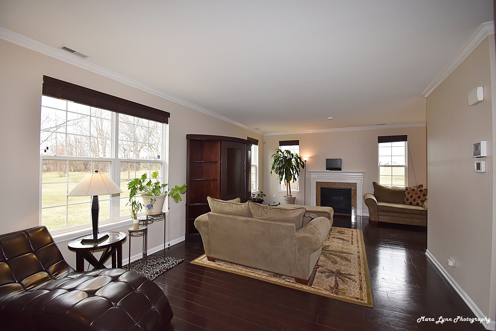 2872 Church Road Aurora, IL 60502 - Photo 14 of 38 a living room with furniture fireplace and a large window
