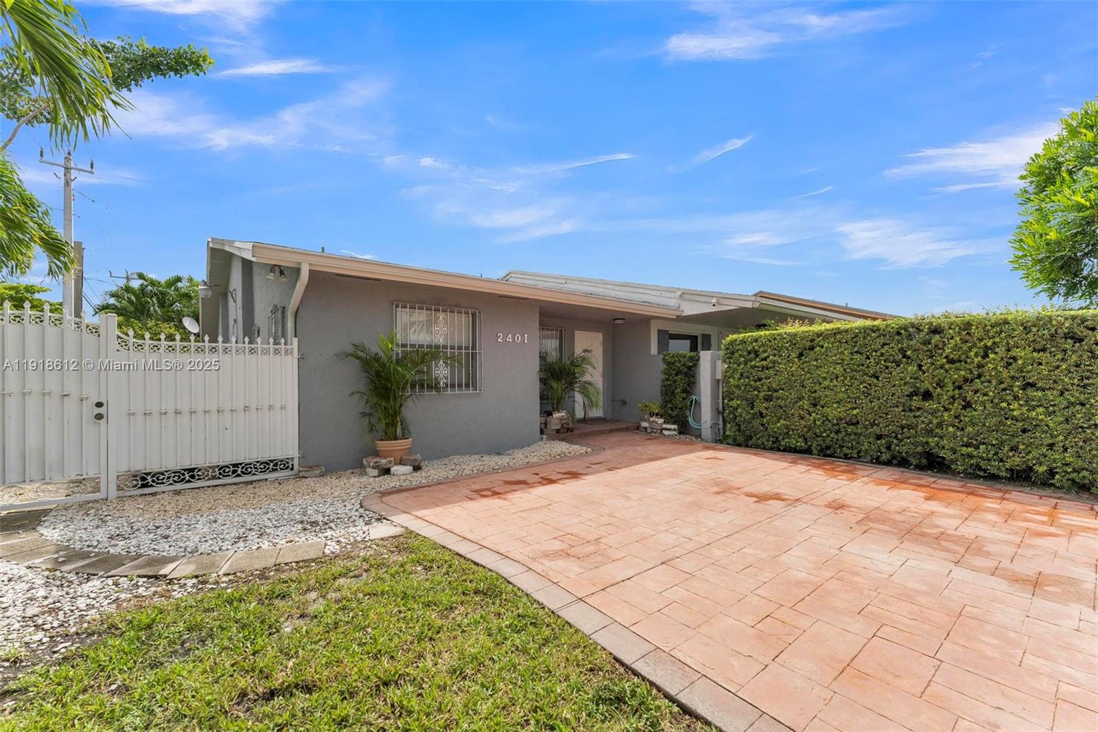a view of a house with a patio