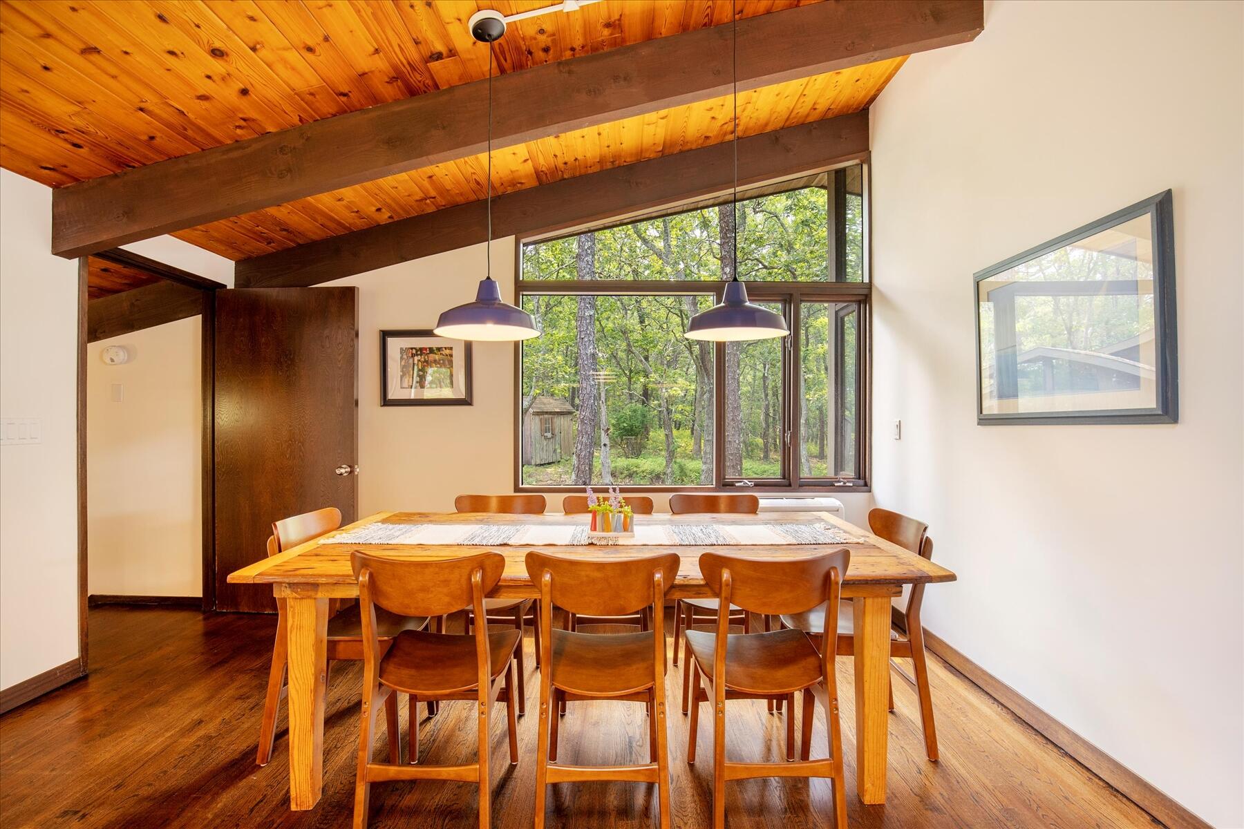 80 Woodlot Road Wellfleet, MA 02667 - Photo 17 of 67 a dining room with furniture and window