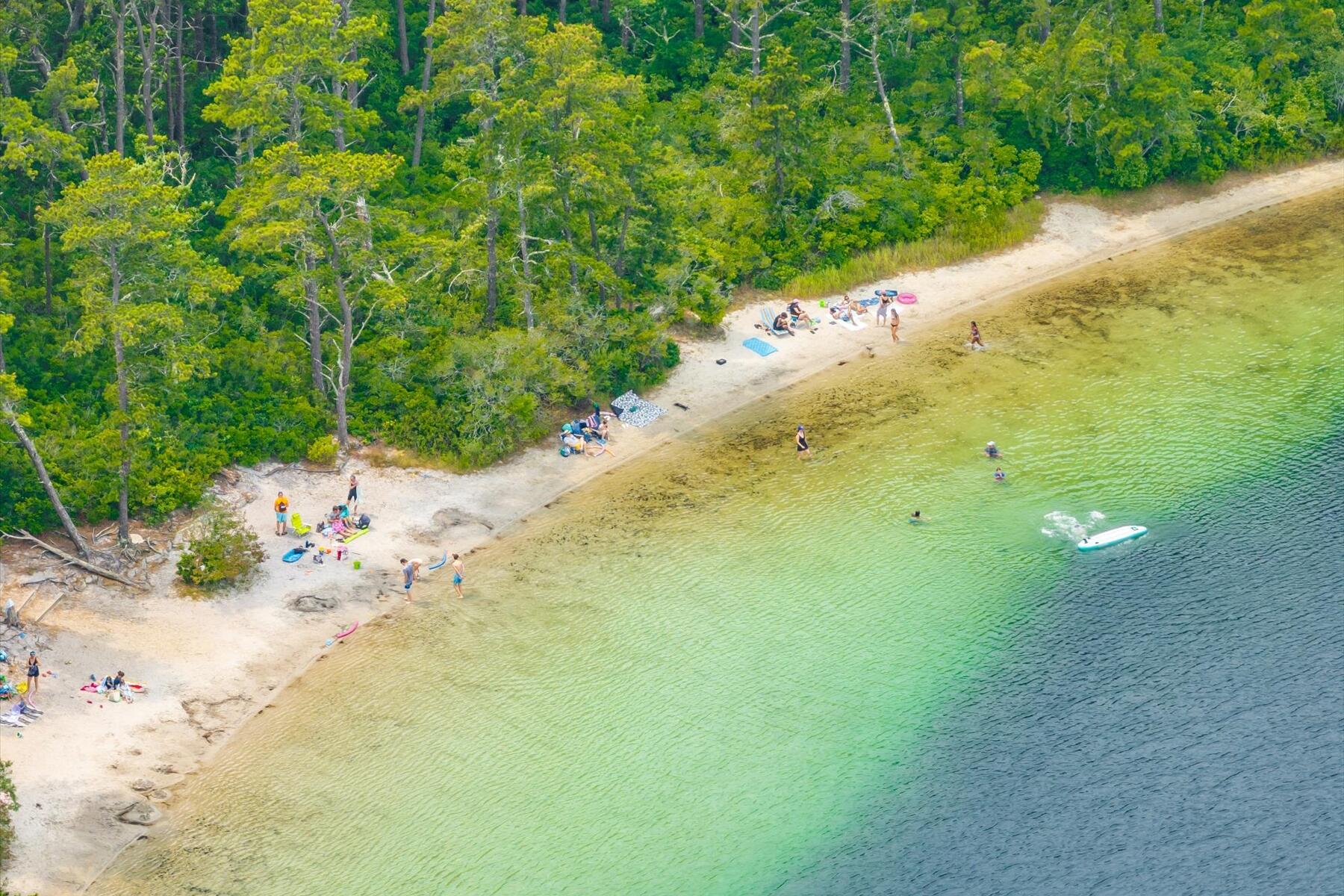 80 Woodlot Road Wellfleet, MA 02667 - Photo 54 of 67 a view of a lake with a beach