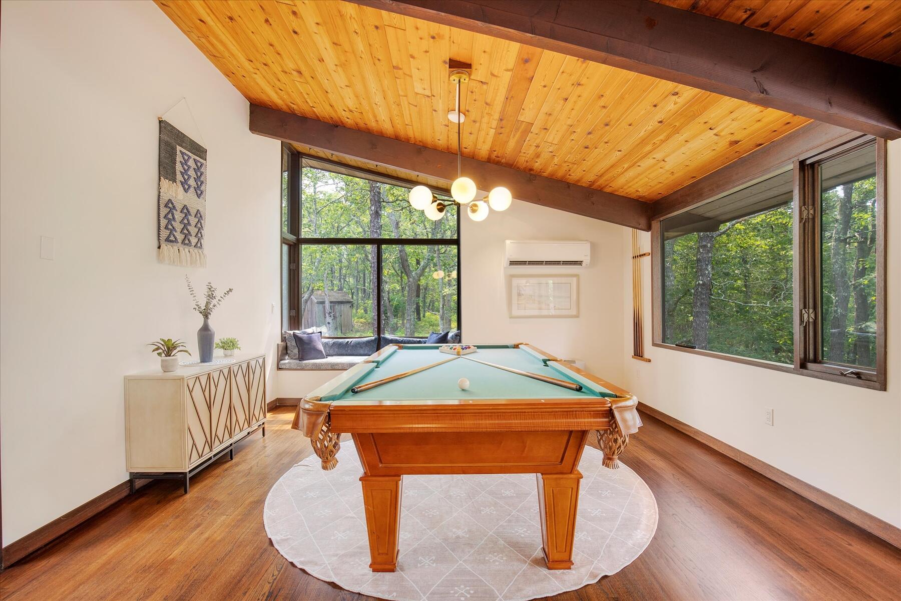 80 Woodlot Road Wellfleet, MA 02667 - Photo 9 of 67 a room with pool table and windows