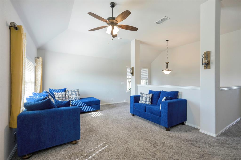 4059 Three Forks Road Kaufman, TX 75142 - Photo 17 of 25 a living room with furniture and a ceiling fan