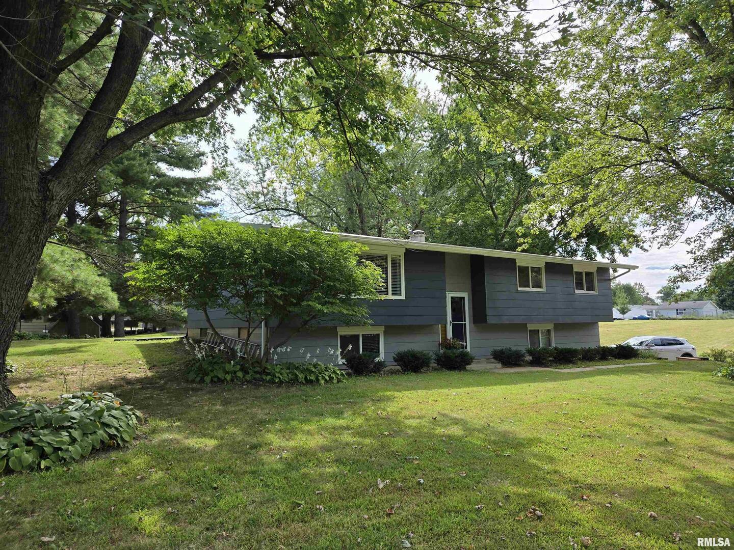 7955 Sugar Grove Road Rushville, IL 62681 - Photo 2 of 28 a view of a house with a yard and a large tree