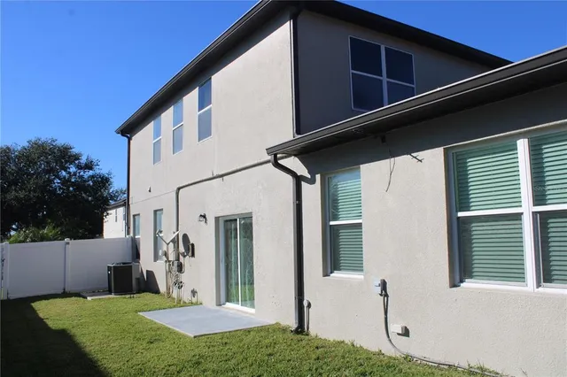 an outdoor space with patio