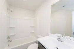 a bathroom with a sink and a bathtub