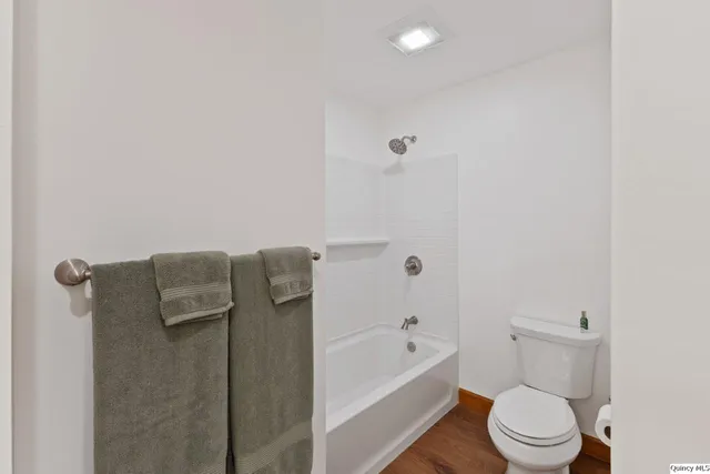 a bathroom with a toilet and a bathtub