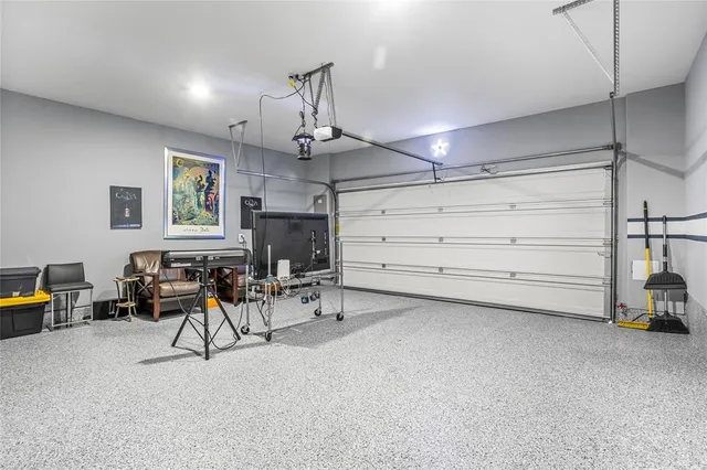 a view of a livingroom with furniture and a fireplace