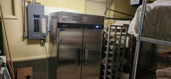 a close view of water heater room