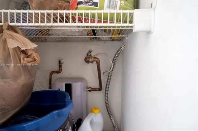 a view of staircase with a couch