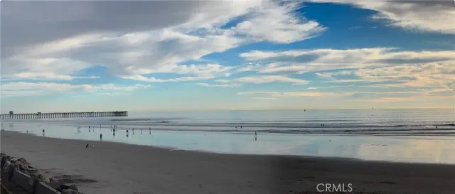a view of an ocean and beach