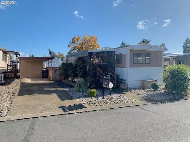 a view of a house with a patio