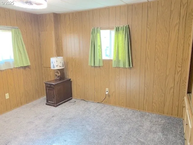 a view of a bathroom with a window