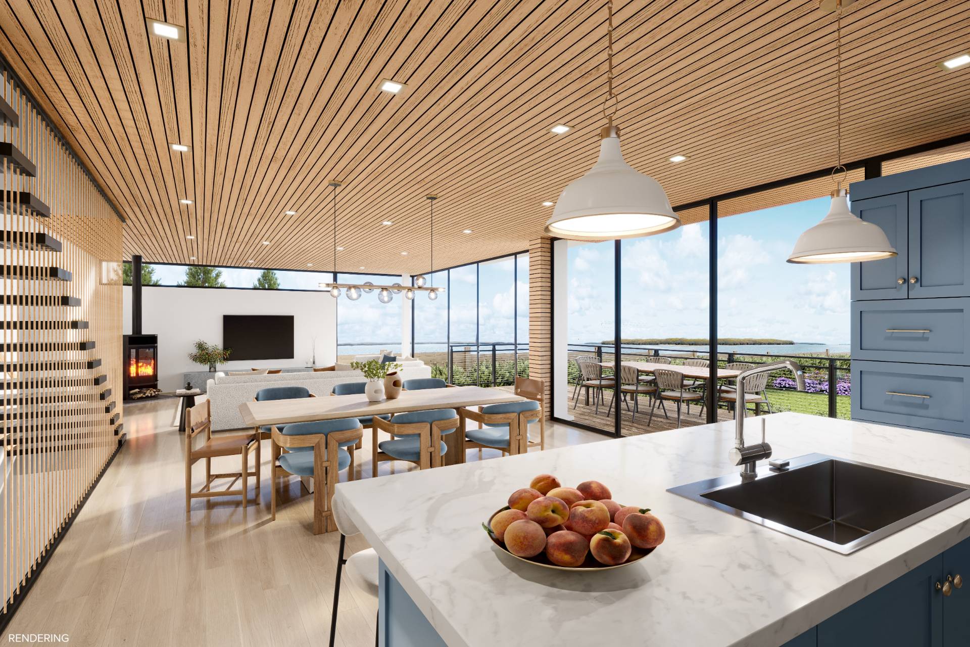 11 Terry Drive Sag Harbor, NY 11963 - Photo 3 of 9 a large kitchen with a table and chairs