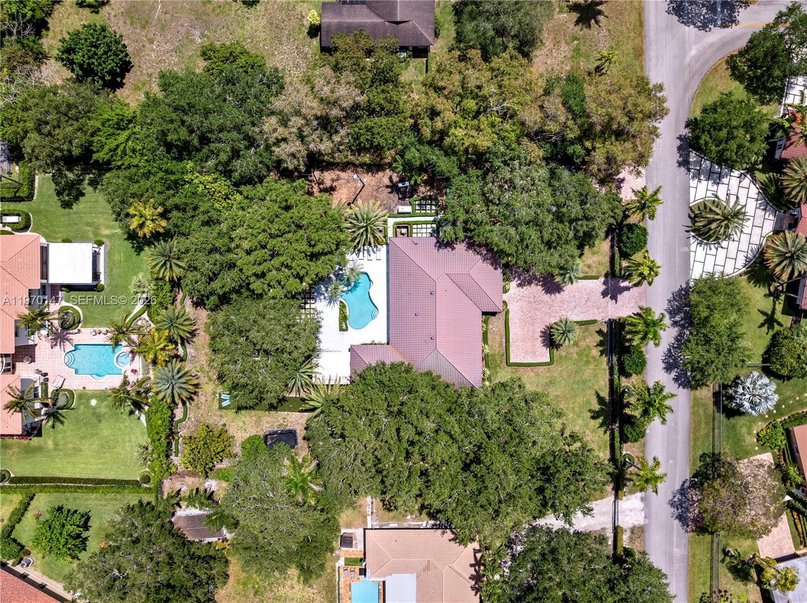 8801 Southwest 124th Street Miami, FL 33176 - Photo 45 of 48 an aerial view of residential houses with outdoor space and street view