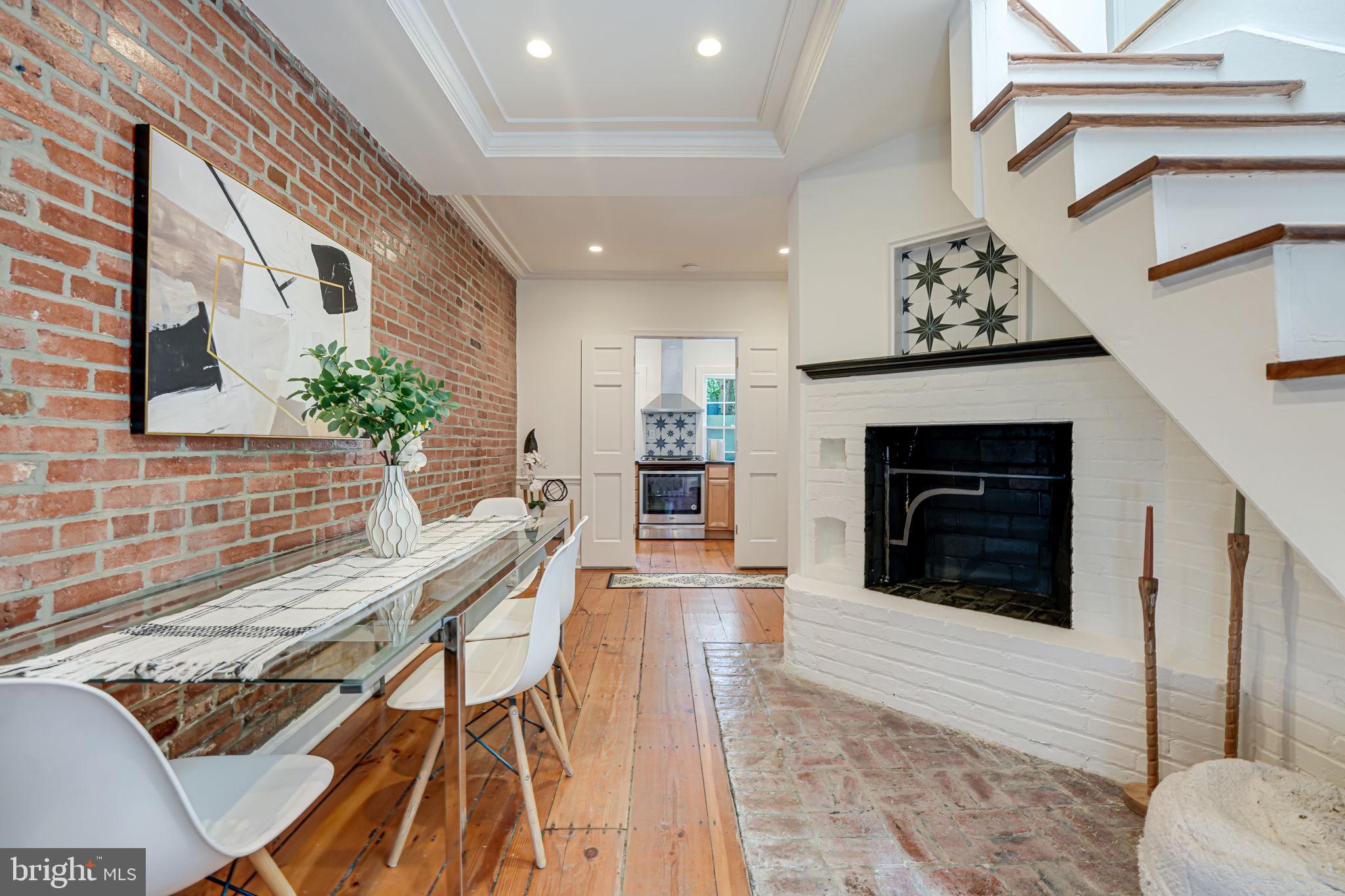 1320 27th Street Northwest Washington, DC 20007 - Photo 12 of 33 Dining Room/Second Fireplace