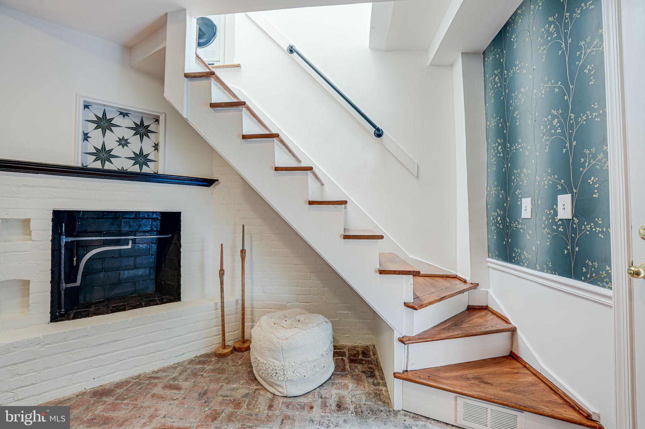 1320 27th Street Northwest Washington, DC 20007 - Photo 13 of 33 Fireplace/Stairs