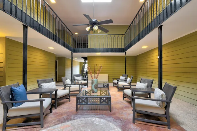 a outdoor living space with furniture